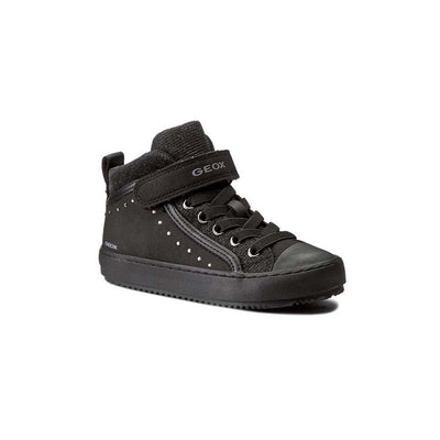 Geox Sneakers J Kalispera G.I J744GI 0AFEW C9999 S Black Scarpe da Ginnastica Bambina Alte con Strap e Lacci