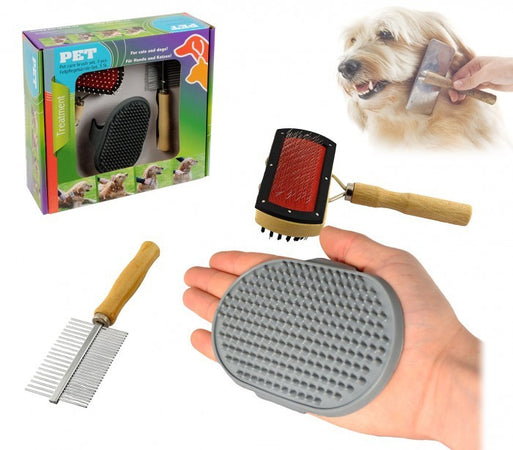 KIT DELLE COCCOLE 3 PZ DI SPAZZOLE PER LA PULIZIA E LA CURA DEL CANE Prodotti per animali domestici/Cani/Accessori per toilette/Spazzole Trade Shop italia - Napoli, Commerciovirtuoso.it