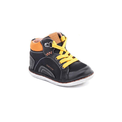 Geox Sneaker Alta Bimbo con Laci Scarpa da Ginnastica Bambini Blu e Arancione