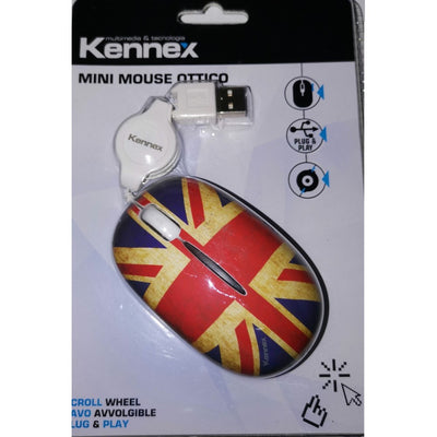Mini mouse ottico Kennex Great Britain Elettronica/Informatica/Accessori/Tastiere Mouse e periferiche di input/Mouse/ Scontolo.net - Potenza, Commerciovirtuoso.it