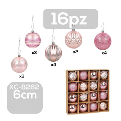 Set 16 Palline Natalizie Decorazioni 6 Cm Addobbi Per Albero Di Natale Xc-8262 Casa, arredamento e bricolage > Prodotti per Feste > Prodotti Natalizi Trade Shop italia - Napoli, Commerciovirtuoso.it