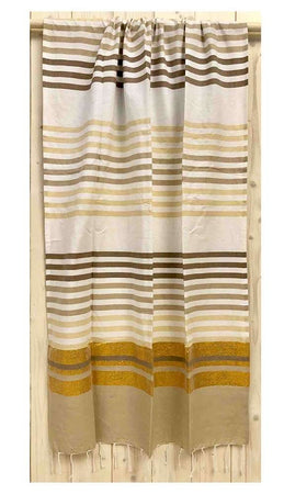 Seamar - Telo Mare Fouta Cotone 100x200 Con Lurex Dorato Casa e cucina/Tessili per la casa/Biancheria da bagno/Asciugamani/Teli mare La Bottega del Risparmio - Bari, Commerciovirtuoso.it