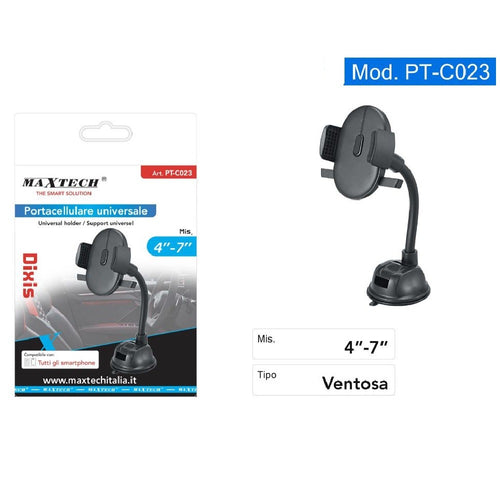 Portacellulare Universale Per Supporto Smartphone 4 - 7 A Ventosa Auto Pt-c023 Elettronica/Elettronica per veicoli/Accessori/Accessori per cellulari/Alloggiamenti Trade Shop italia - Napoli, Commerciovirtuoso.it