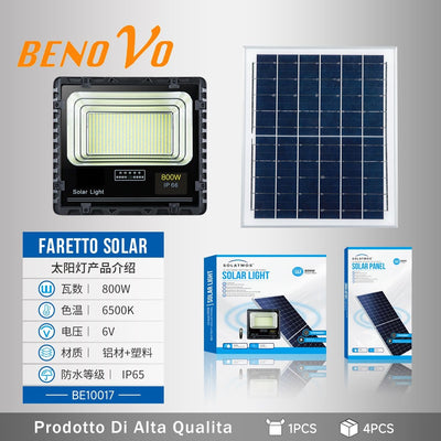 Faro led 800W con pannello solare 40w sensore crepuscolare esterno ip66 150lm/w Illuminazione/Illuminazione per esterni/Proiettori Zencoccostore - Formia, Commerciovirtuoso.it