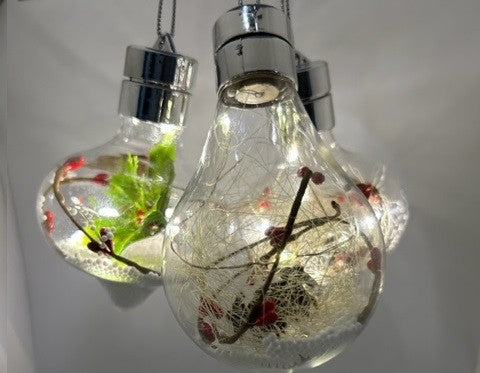 lampadine LED per Albero di NATALE lampada ornamento decori luce calda a pile
