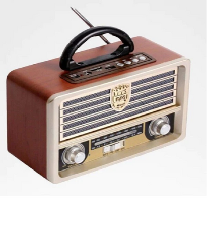 Radio Portatile Musica Sveglia Design Retro Stile Usa Vintage Usb Fm/am