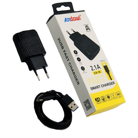 PowerBank Caricabatterie Caricatore portatile Con Adattatori iPhone e USB  Tipo C