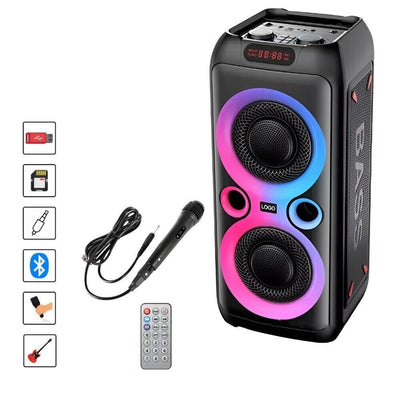 CASSA Karaoke TTD-2809 Altoparlante Bluetooth wireless microfono e telecomando