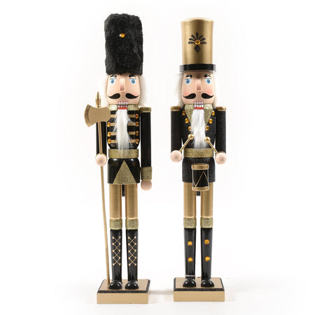 Statuetta decorativa "Soldatino schiaccianoci black & gold" natalizio con h 55 cm Casa e cucina/Decorazioni per interni/Addobbi e decorazioni per ricorrenze/Decorazioni natalizie/Schiaccianoci MagiediNatale.it - Altamura, Commerciovirtuoso.it