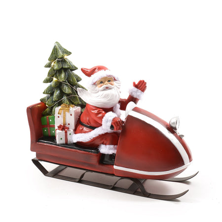 Statuetta decorativa "Babbo Natale su slitta" con albero e luci h 25 cm Casa e cucina/Decorazioni per interni/Addobbi e decorazioni per ricorrenze/Decorazioni natalizie/Schiaccianoci MagiediNatale.it - Altamura, Commerciovirtuoso.it