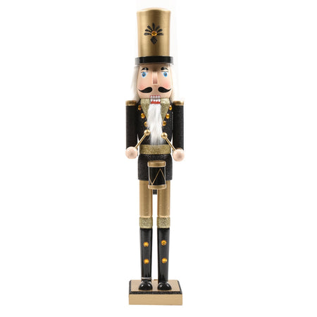 Statuetta decorativa "Soldatino schiaccianoci black & gold" natalizio con h 55 cm Casa e cucina/Decorazioni per interni/Addobbi e decorazioni per ricorrenze/Decorazioni natalizie/Schiaccianoci MagiediNatale.it - Altamura, Commerciovirtuoso.it