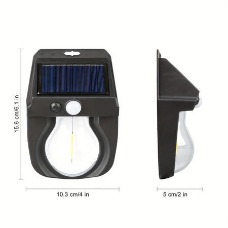 Faretto solare lampada applique 1W da esterno sensore movimento luce calda 600LM CL-118