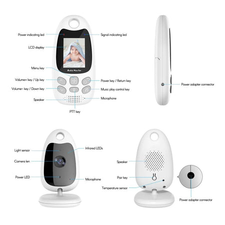 Baby Monitor Wireless 2" Hd Monitoraggio Bambino A 2 Vie Bidirezionale Q-sx903 Prima infanzia/Sicurezza/Baby monitor/Monitor smart Trade Shop italia - Napoli, Commerciovirtuoso.it