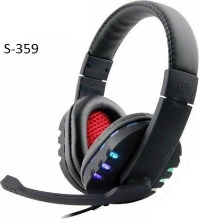 Cuffie Gioco Gaming Over-ear Stereo Porta Usb Luci Led Rgb Per Pc Ps3 Ps4  S-359 