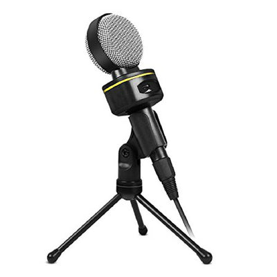 Microfono A Condensatore Da Tavolo Audio Qy-930 Con Supporto Treppiede Pc Laptop