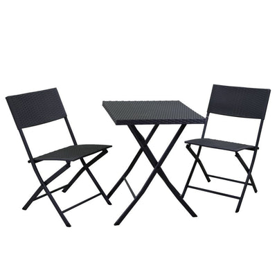 Tavolo ferro spokane marrone quadro con2 sedie Vacchetti