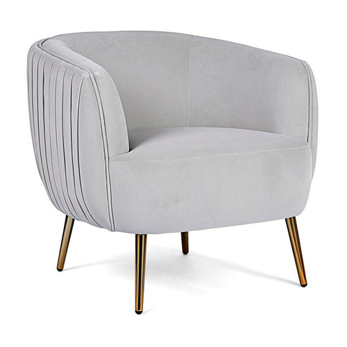 Poltrona Linsay in velluto Grigio arredamento per salotto moderno h 74 cm Casa e cucina/Arredamento/Soggiorno/Poltrone e sedie/Poltrone Decor Space - Altamura, Commerciovirtuoso.it