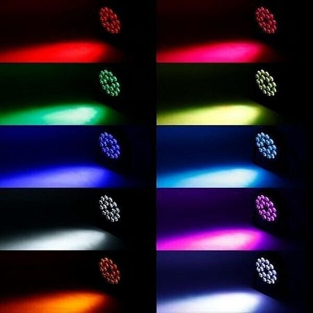 Par Light RGBW faro LED 18 x 10 Watt 4 IN 1 alta luminosità connessione DMX DJ