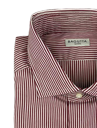 Camicia uomo Bagutta -  Fantasia rigo - Colore bianco/rosso Moda/Uomo/Abbigliamento/T-shirt polo e camicie/Camicie casual Couture - Sestu, Commerciovirtuoso.it