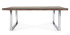 Tavolo C-V Stanton rettangolare, con gambe in acciaio, piano in legno riciclato e vetro temperato, stile moderno Casa e cucina/Arredamento/Sala da pranzo/Tavoli da sala da pranzo Decor Space - Altamura, Commerciovirtuoso.it