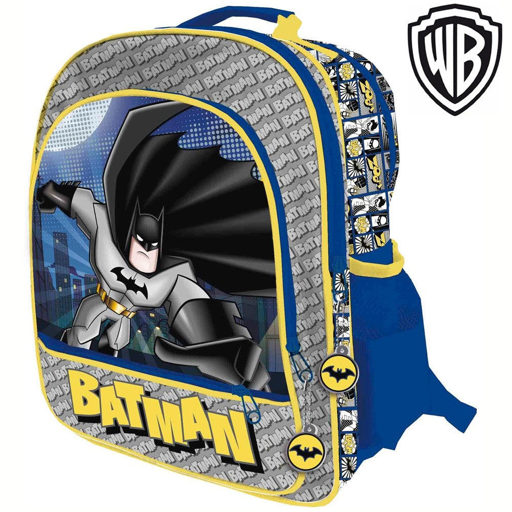 Zaino Batman 4 Cerniere Stampa Plastificata Scuola Bambini Elementari 41cm  - commercioVirtuoso.it