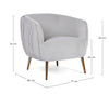 Poltrona Linsay in velluto Grigio arredamento per salotto moderno h 74 cm Casa e cucina/Arredamento/Soggiorno/Poltrone e sedie/Poltrone Decor Space - Altamura, Commerciovirtuoso.it