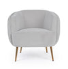 Poltrona Linsay in velluto Grigio arredamento per salotto moderno h 74 cm Casa e cucina/Arredamento/Soggiorno/Poltrone e sedie/Poltrone Decor Space - Altamura, Commerciovirtuoso.it