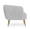 Poltrona Linsay in velluto Grigio arredamento per salotto moderno h 74 cm Casa e cucina/Arredamento/Soggiorno/Poltrone e sedie/Poltrone Decor Space - Altamura, Commerciovirtuoso.it