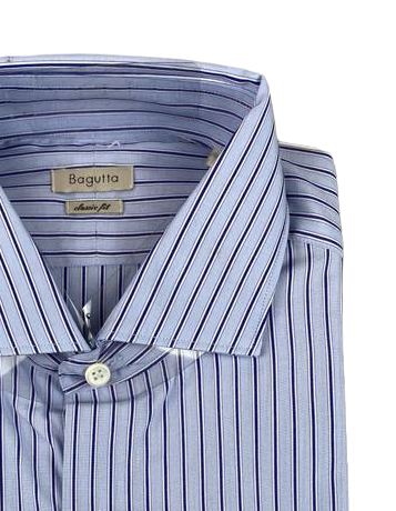 Camicia uomo Bagutta -  Fantasia rigo - Colore azzurro/blu/bianco Moda/Uomo/Abbigliamento/T-shirt polo e camicie/Camicie casual Couture - Sestu, Commerciovirtuoso.it