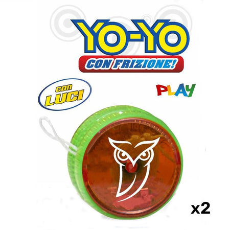 Yoyo Con Luci Yo-yo Con Frizione Gioco Per Bambini Luminoso 2 Pezzi  Assortiti 