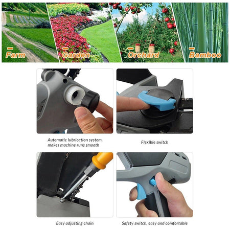 Mini Motosega A Doppia Batteria 20v 5ah Tagliarami Elettrica Elettrosega 6" Fai da te/Attrezzi elettrici da giardinaggio/Utensili elettrici da giardino/Motoseghe Trade Shop italia - Napoli, Commerciovirtuoso.it