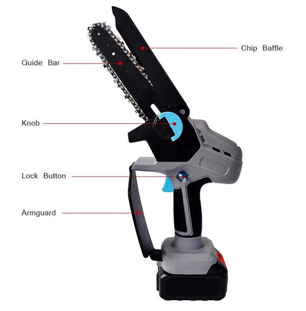 Mini Motosega A Doppia Batteria 20v 5ah Tagliarami Elettrica Elettrosega 6" Fai da te/Attrezzi elettrici da giardinaggio/Utensili elettrici da giardino/Motoseghe Trade Shop italia - Napoli, Commerciovirtuoso.it