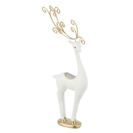 Renna "Kristin" bianco con corna decorate oro in poliresina e acciaio Casa e cucina/Decorazioni per interni/Addobbi e decorazioni per ricorrenze/Decorazioni natalizie/Schiaccianoci MagiediNatale.it - Altamura, Commerciovirtuoso.it