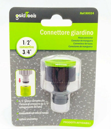 Connettore Rapido Con Filetto Femmina 1/2" E 3/4" Per Tubo Rubinetto 50mm 90024 Giardino e giardinaggio/Attrezzi da giardino e attrezzature per l'irrigazione/Attrezzature per l'irrigazione/Pompe e accessori/Parti e connettori Trade Shop italia - Napoli, Commerciovirtuoso.it