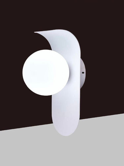 Applique A Parete Lampada In Metallo Bianco Sfera G9 Stile Moderno Aq46 Universo