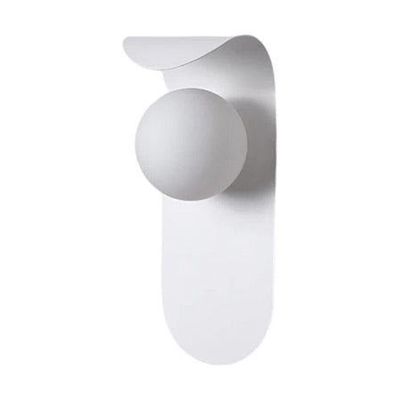 Applique A Parete Lampada In Metallo Bianco Sfera G9 Stile Moderno Aq46 Universo