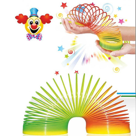 3 Pezzi Molla Magica Colorata Glitterata A Spirale Giocattolo Divertente Bambino