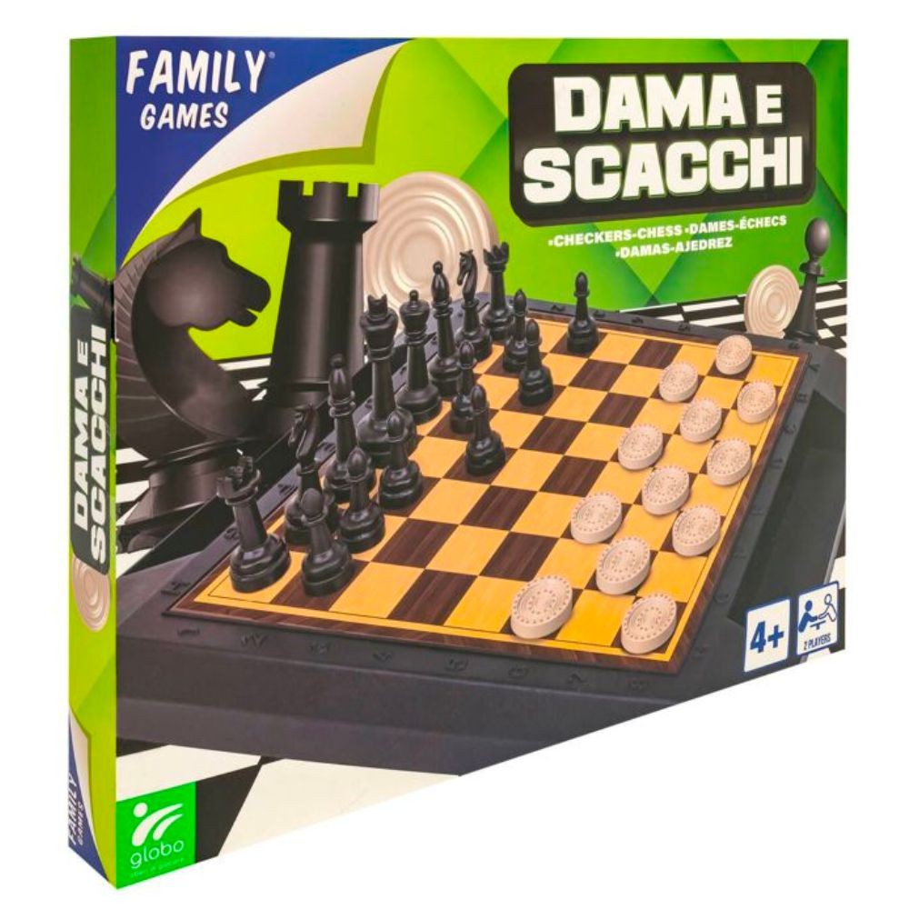 Gioco Da Tavolo Family Games Dama E Scacchi 2 In 1 Per Tutta La Famiglia  Et? 4+
