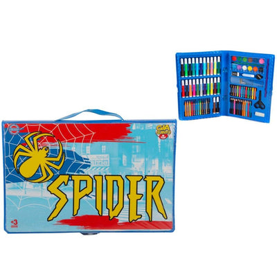 Valigetta Spider Con Colori Assortite 86 Pezzi Per Bambini Et? 3+ Gioco Sicuro