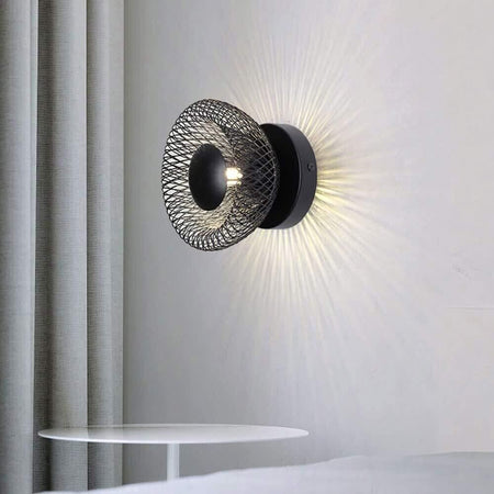 Applique A Parete Lampada Da Muro Decorativa In Metallo Nero Attacco G9 Aq48n Universo