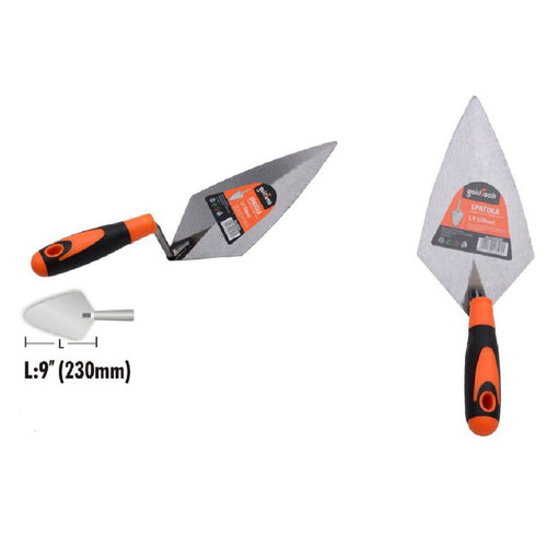 Cazzuola In Acciaio 230mm 9 Manico Antiscivolo Spatola Rombo Per Muratore 90505 Fai da te/Utensili elettrici e a mano/Utensili a mano/Utensili per muratura e piastrellatura/Cazzuole/Cazzuole di finitura Trade Shop italia - Napoli, Commerciovirtuoso.it