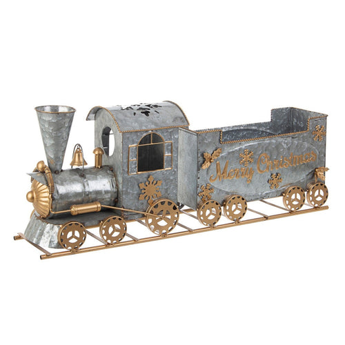 Trenino natalizio Henry in metallo color argento-oro per decorazioni natalizie Casa e cucina/Decorazioni per interni/Addobbi e decorazioni per ricorrenze/Decorazioni natalizie/Neve artificiale MagiediNatale.it - Altamura, Commerciovirtuoso.it