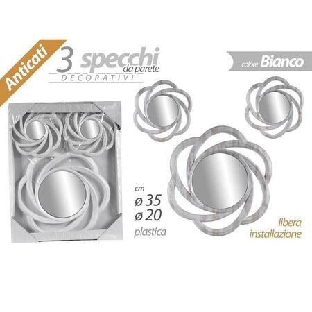 Set 3 Specchi Da Parete Decorativi Specchio Libera Installazione 20-35cm 836848 Casa e cucina/Decorazioni per interni/Specchi/Specchi da parete Trade Shop italia - Napoli, Commerciovirtuoso.it