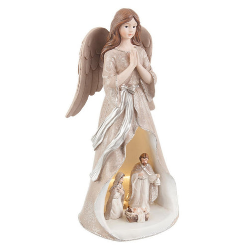 Angelo Cielo natività color champagne in poliresina con led luce calda Casa e cucina/Decorazioni per interni/Addobbi e decorazioni per ricorrenze/Decorazioni natalizie/Punte albero di Natale MagiediNatale.it - Altamura, Commerciovirtuoso.it