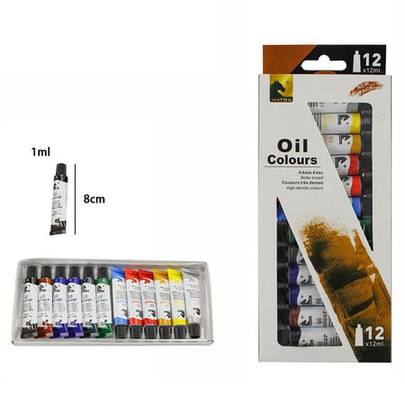 Set 12 Colori Ad Olio Tubetti Da 1 Ml Pittura Hobby Disegno Arte Tempere  Oil - commercioVirtuoso.it