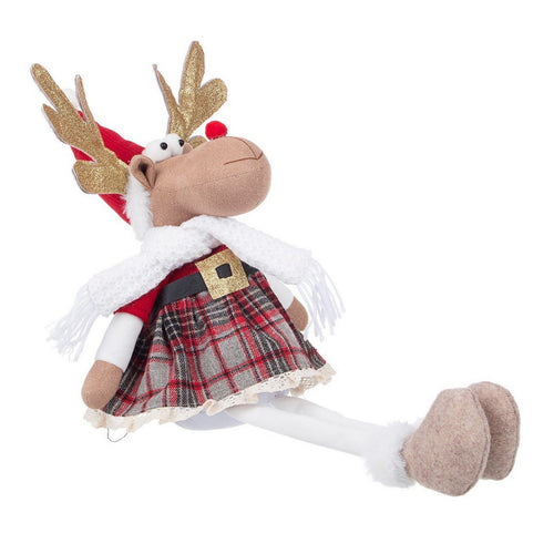 Renna Seduta con cappellino e sciarpa con gonna decorazione in poliestere da 51 cm Casa e cucina/Decorazioni per interni/Addobbi e decorazioni per ricorrenze/Decorazioni natalizie/Schiaccianoci MagiediNatale.it - Altamura, Commerciovirtuoso.it