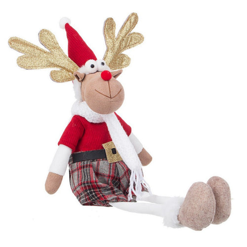 Renna Seduta con cappellino e sciarpa decorazione in poliestere da 51 cm Casa e cucina/Decorazioni per interni/Addobbi e decorazioni per ricorrenze/Decorazioni natalizie/Schiaccianoci MagiediNatale.it - Altamura, Commerciovirtuoso.it