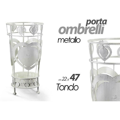 Porta Ombrelli Con Cuore Anticato Design Tondo Bianco 22x47cm In Metallo 657801 Casa e cucina/Arredamento/Ingresso/Portaombrelli Trade Shop italia - Napoli, Commerciovirtuoso.it