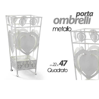 Portaombrelli Metallo Cuore Quadrato Moderno Design Casa Studio 22x47cm 657818 Casa e cucina/Arredamento/Ingresso/Portaombrelli Trade Shop italia - Napoli, Commerciovirtuoso.it