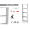 Libreria Scaffale 4 Ripiani Mensole Colonna Legno Bianco Moderno 137x40x24cm 768927 Casa e cucina/Arredamento/Soggiorno/Librerie Trade Shop italia - Napoli, Commerciovirtuoso.it